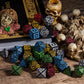 Haxtec Gemstone Dnd Dice With Premiun Dnd Dice Case Rainbow Glass D&D Dice Dungeons And Dragons Ttrpg Gift