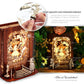 FUNPOLA 3D Puzzle Nightlight - DIY LED Book Lamp, Wood Decor for Kids & Adults, Alice in Wonderland Model