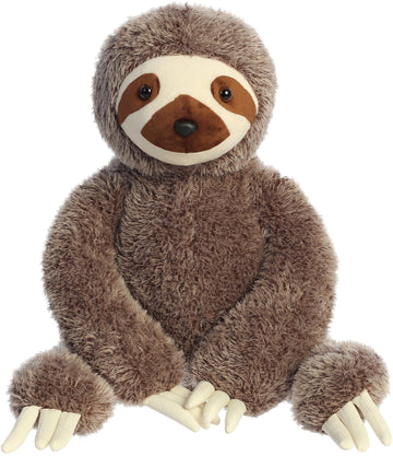 Aurora® Adorable Super Flopsie™ Sloth Stuffed Animal - Playful Ease - Timeless Companions - Brown 28 Inches