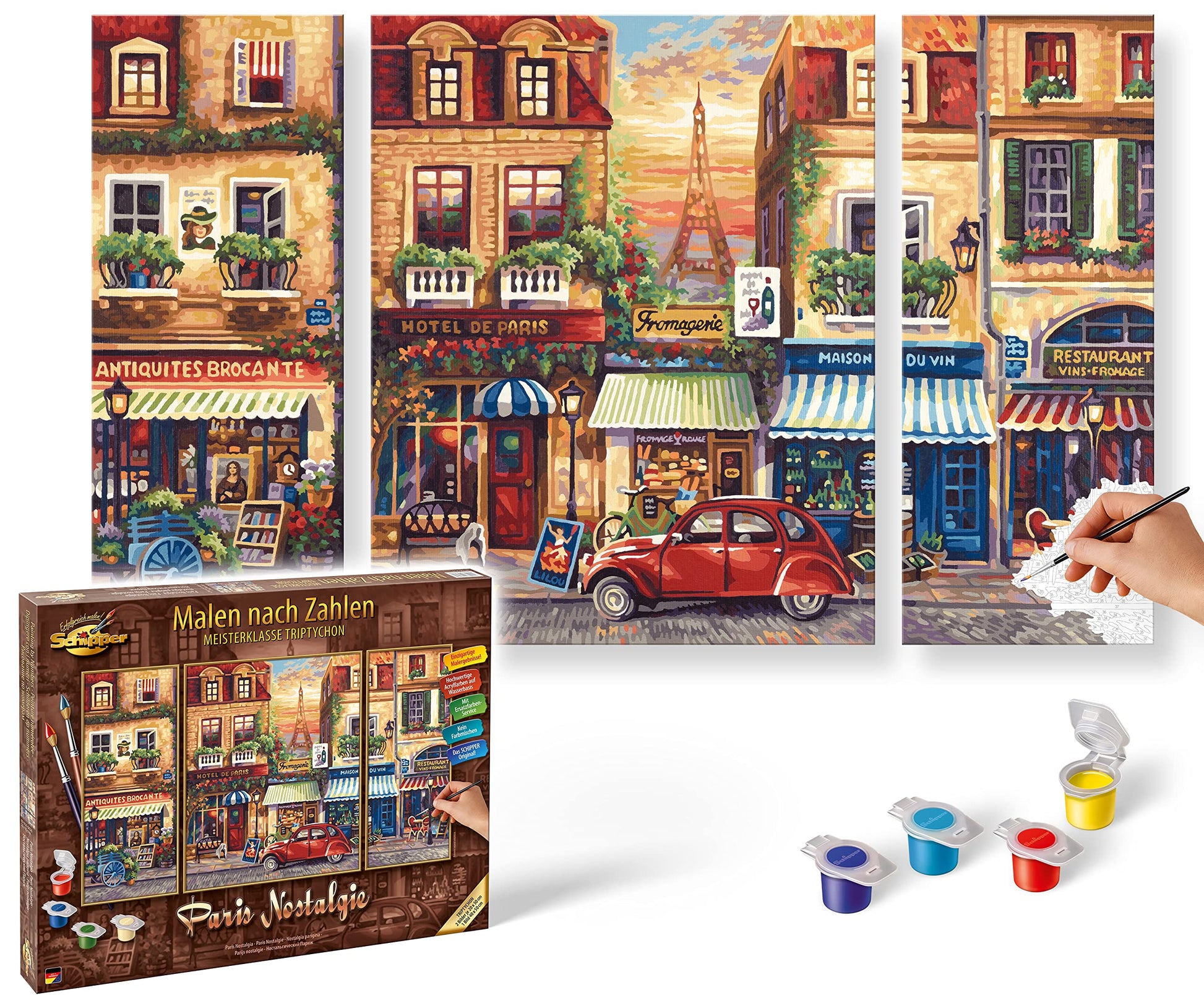 NORRIS Paint By#S: Paris Nostalgia (Tryptych) Paint by#