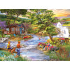 RoseArt 1000 Piece Jigsaw Puzzle - Fishing from The Banks - Multi-colored - Cardboard - Model 6650ZZC