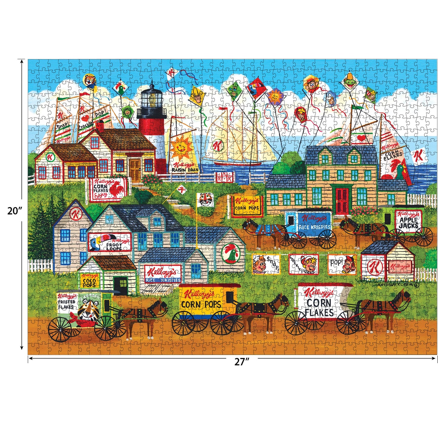 Roseart - Kellogg'S - Town By The Sea - 1000 Piece Jigsaw Puzzles For Adults