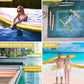 POZA 2 Pack of Inflatable Jumbo Pool Noodles - 74-Inch enhanced and elegant Giant Inflatable Sparkly Gold Glitter Confetti Pool Float Swim Noodles  Inflatable Noodles for Ocean  Lake and Pool - Gold