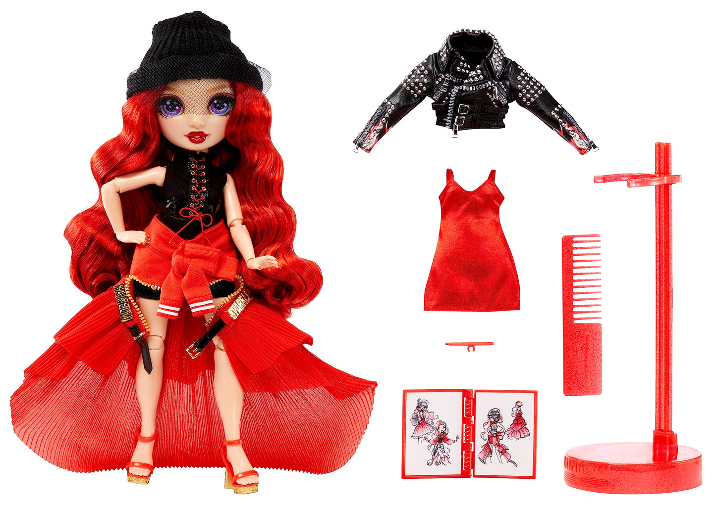 Rainbow High 11" Ruby Anderson Fashion Doll Set - Red, 2 Outfits, Fashion Accessories, Perfect Gift for Kids 4-12 Years Old