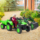 Mellcom Ride On Excavator With Detachable Trailer, 12V Kids Electric Vehicles Ride On Toy With Remote Control, Kids Car With Dig