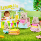 Li'l Woodzeez Lemonade Stand Playset with Rabbit Figurine, 25 Pieces, Imaginative Play, Multicolor, Model WZ6539Z