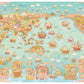 Momibook Puzzles For Adults 1300 Piece Jigsaw Puzzles Of Flower Great Universal Guide, Painting Image World Map Challenging Hard