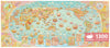 Momibook Puzzles For Adults 1300 Piece Jigsaw Puzzles Of Flower Great Universal Guide, Painting Image World Map Challenging Hard