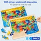 Synarry Large Us World Earth Solar System Wooden Puzzles For Kids Gift Box(12.2*9.4 In) - Fsc Certified, Puzzles For Toddlers 3-5, Puzzles For Kids Ages 4-6, Map Toys Gifts For 3 4 5 Year Old Boy Girl