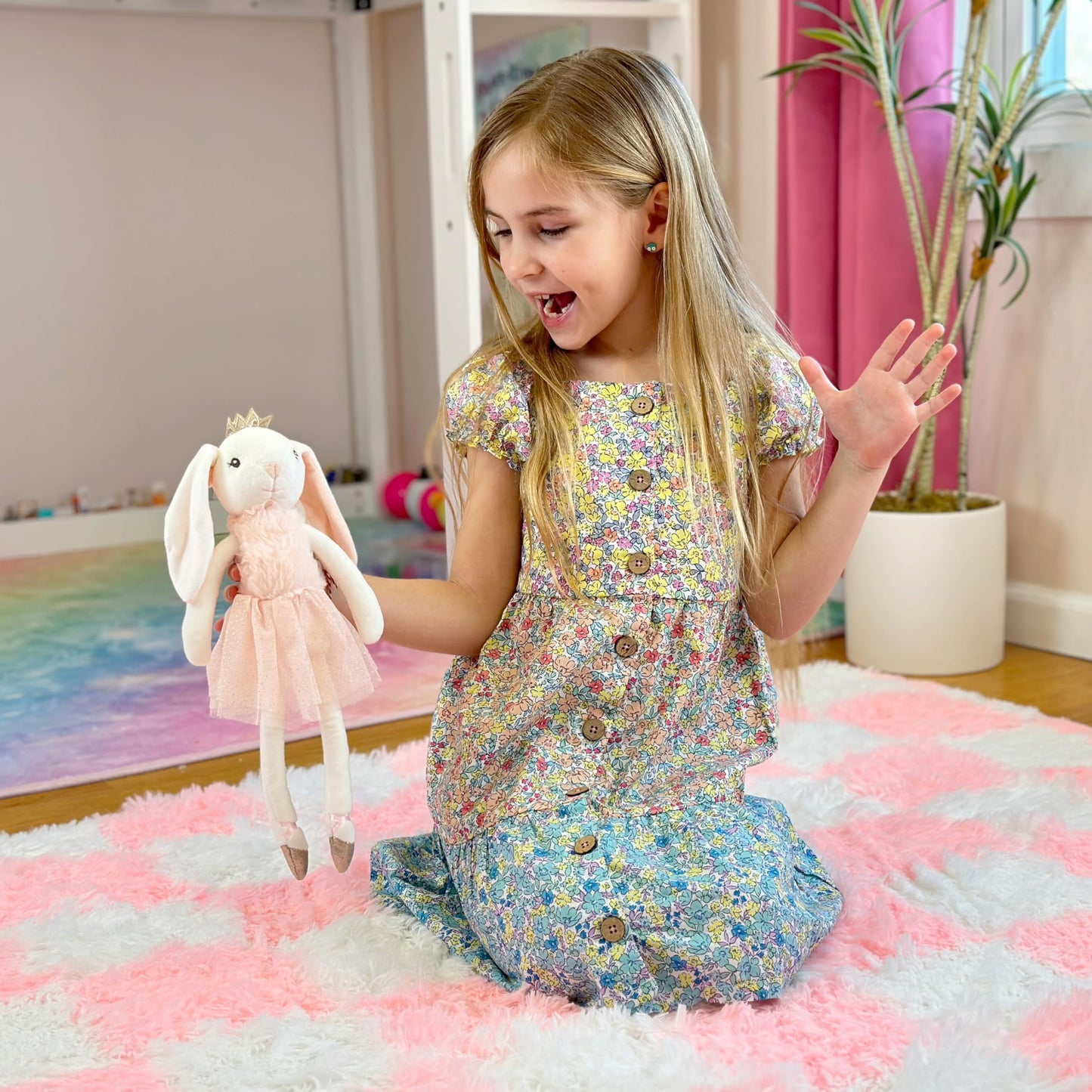 Laila And Lainey Ballerina Bunny - Stuffed Plush Animal - Ballet Gifts For Girls Ages 0 1 2 3 4 5 6 7 8 Years