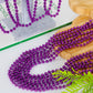 100PCS Mardi Gras Beads, Mardi Gras Beads Party Favors, Purple 33'' Bead Toy Necklaces Costume Bulk, Festival Parade Throw Acces