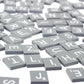 Cleverdelights 100 Wood Letter Tiles - Gray Color - Complete Set - Game Replacement Pieces