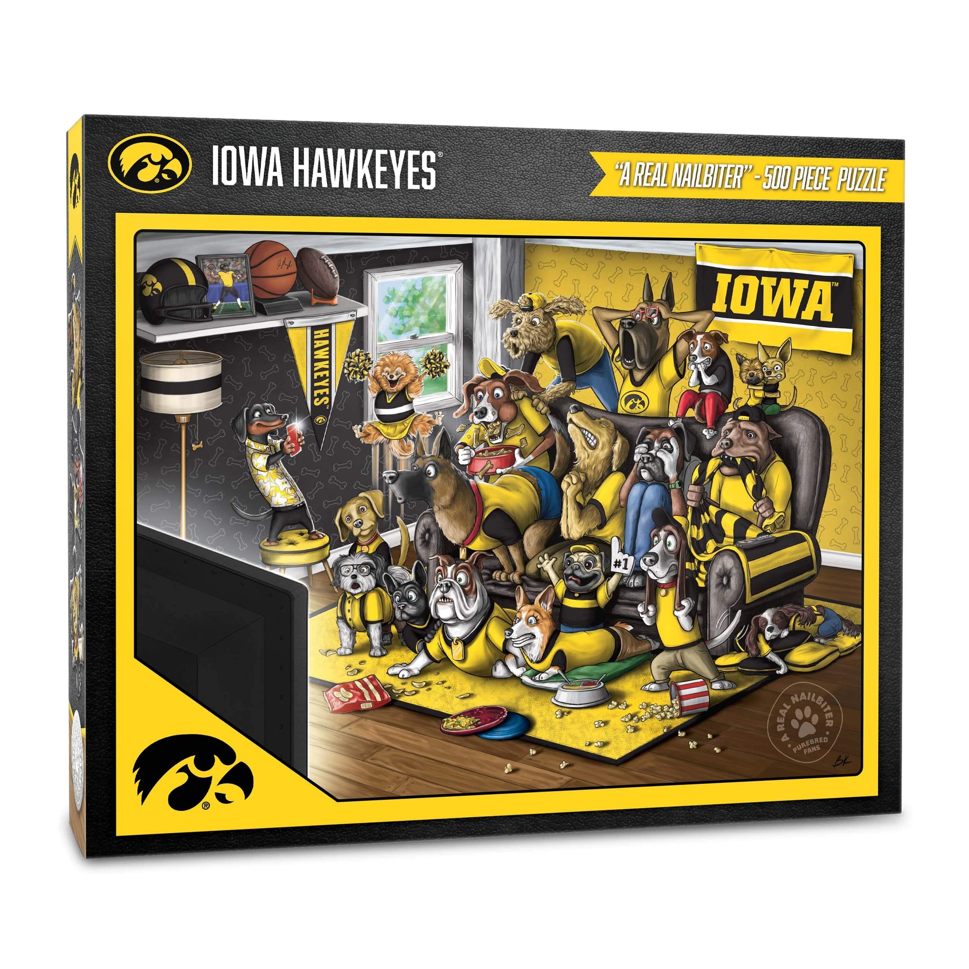 Youthefan Ncaa Iowa Hawkeyes Purebred Fans 500Pc Puzzle - A Real Nailbiter