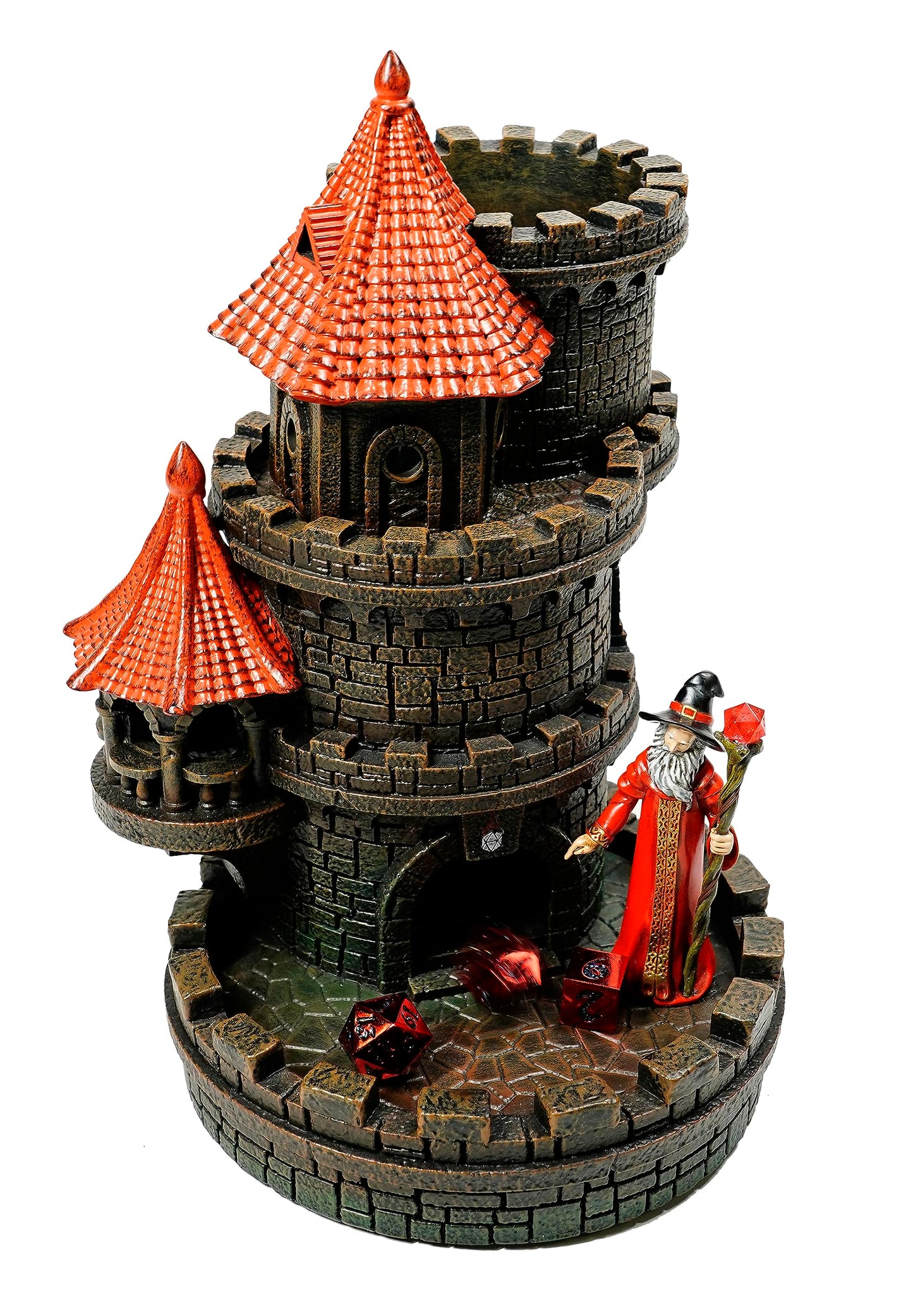 Forged Dice Co. Wizard'S Castle Dice Tower - Hand Painted - Fits Dungeons And Dragons Dice - Red