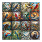 Stained Glass Puzzles For Adults 1000 Pieces, Bird Puzzles For Adults Flower With Cardinal Bird Parrot Hummingbird, Impossible Hard Challenging Jigsaw Puzzles For Adults