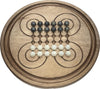 Surakarta Board Game - 9.5'' Roundabouts - Congkak - Sungka - Ayoayo - Adi -Traditional Marbles Games - Infinity Checkers - Made