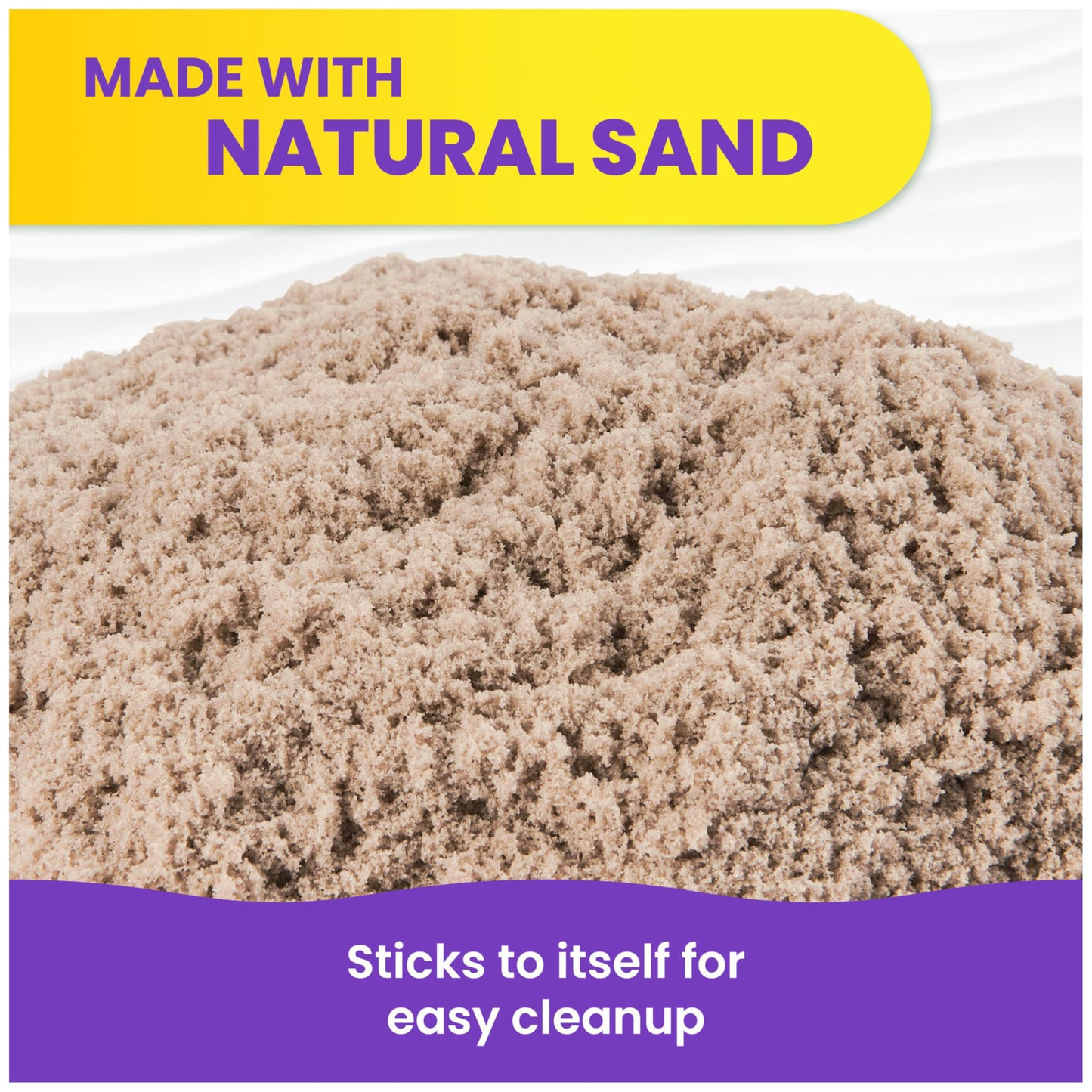 Kinetic Sand, 2lb Brown Play Sand, Moldable Sensory Toys for Kids, Resealable Bag (Packaging May Vary), for Ages 3 and up