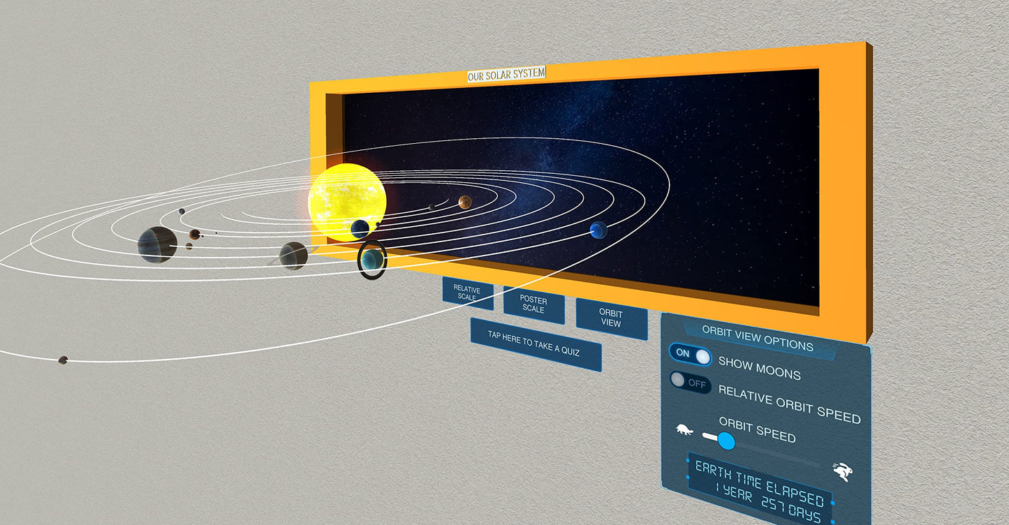 FarSight XR | Our Solar System: an Augmented Reality Poster (39 x 13) | Interactive STEM Education | Science Learning Resource |