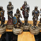 Skeleton Slayer Gothic Skull Chess Set W/High Gloss Dark Walnut & Birdseye Maple Color Board