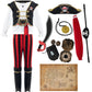 Spooktacular Creations Pirate Costume for Kids  Boys Classic Red Pirate Outfit Deluxe Set with Toy Accessories for Toddler Halloween Pretend Roleplay Themed Party (Large  10-12 yrs)