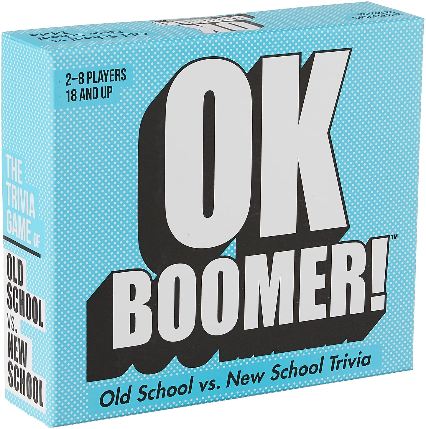Games Adults Play Trivia Game - OK Boomer, 220 Cards, Cardboard, Sky Blue, Model 914401