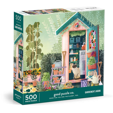 Good Puzzle Co Gardener'S Nook - 500 Piece Jigsaw Puzzle Featuring Beautiful Artwork Of Garden Shed During Spring