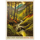 MyPuzzle Great Smoky Mountains National Park: Splashing Cubs  Vintage Poster - enhanced 1000 Piece Jigsaw Puzzle for mature-themeds
