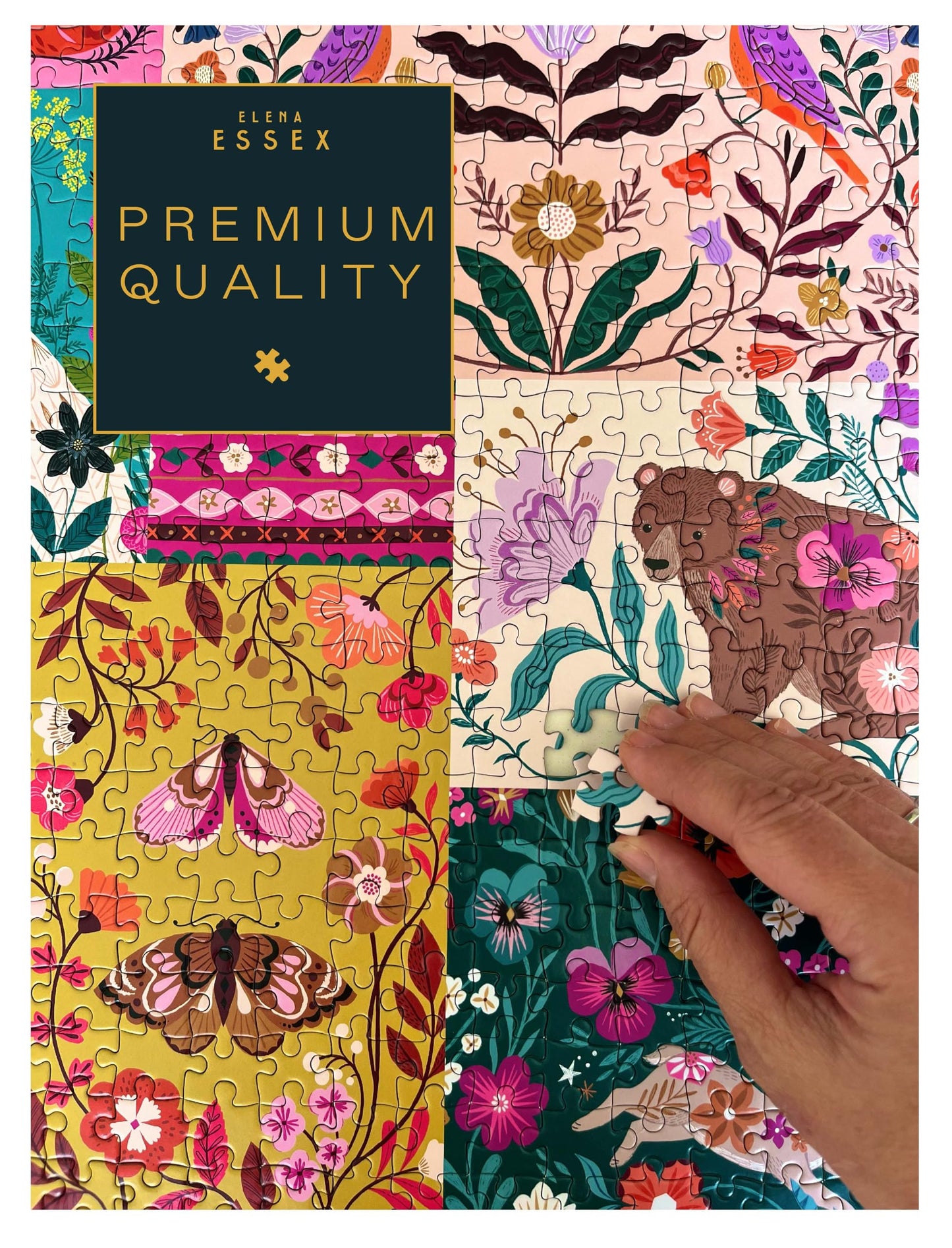 Elena Essex 1000 Piece Jigsaw Puzzles For Adults - Patchwork | Jigsaws 1000 Pieces For Adults | Jigsaw Puzzles For Adults 1000 | Animal Bird Puzzle | 20X28 Inches