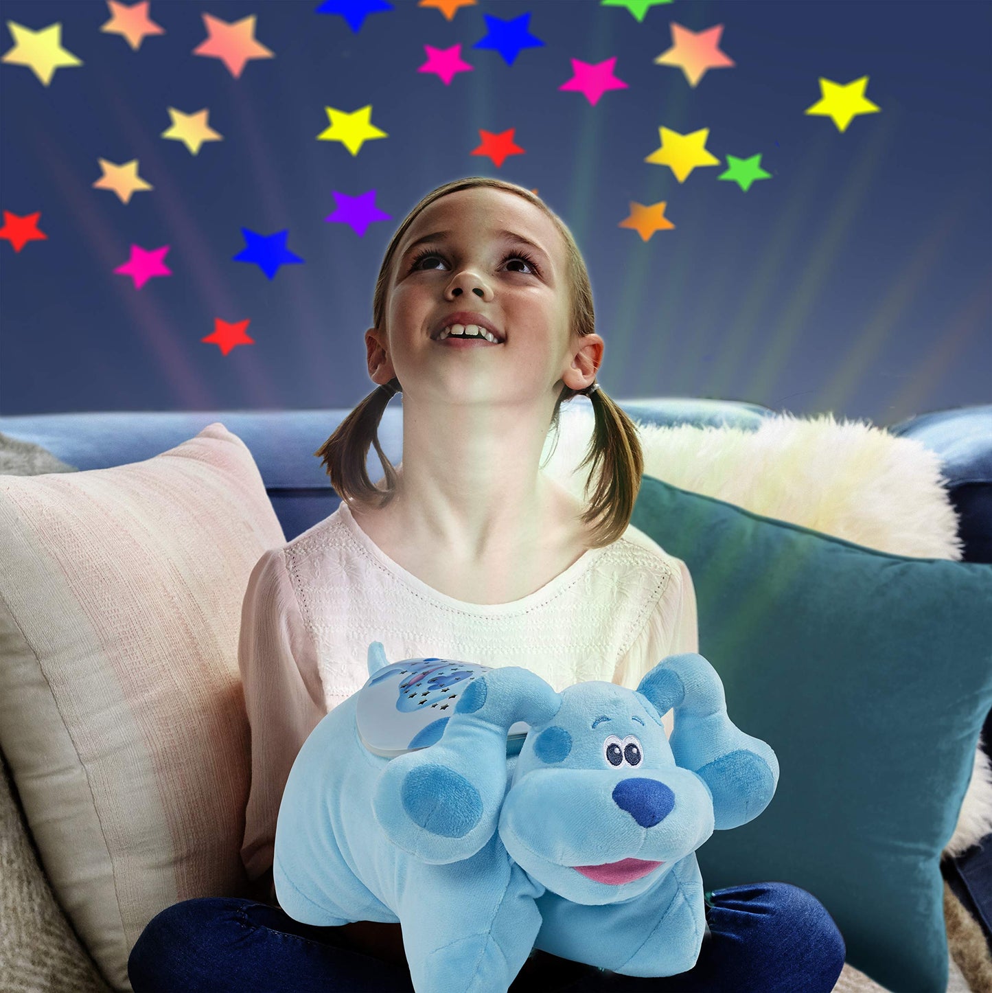 Pillow Pets Blue’S Clues Blue Sleeptime Lite 11' Stuffed Animal Plush Nightlight