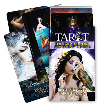 Tarot Skills Star Kissed Tarot Deck, Tarot Cards With Meanings On Them Including “Golden Dawn” Astrology Zodiac And Planets, Keywords, Reversed, Elements, Includes Online Education For Learning Tarot!
