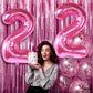 Katchon, 22 Balloon Number Hot Pink - 40 Inch | 22 Number Balloons | Pink 22 Balloons For 22 Birthday Decorations For Men | Number 22 Balloons | 22 Balloons For 22 Birthday Decorations For Women