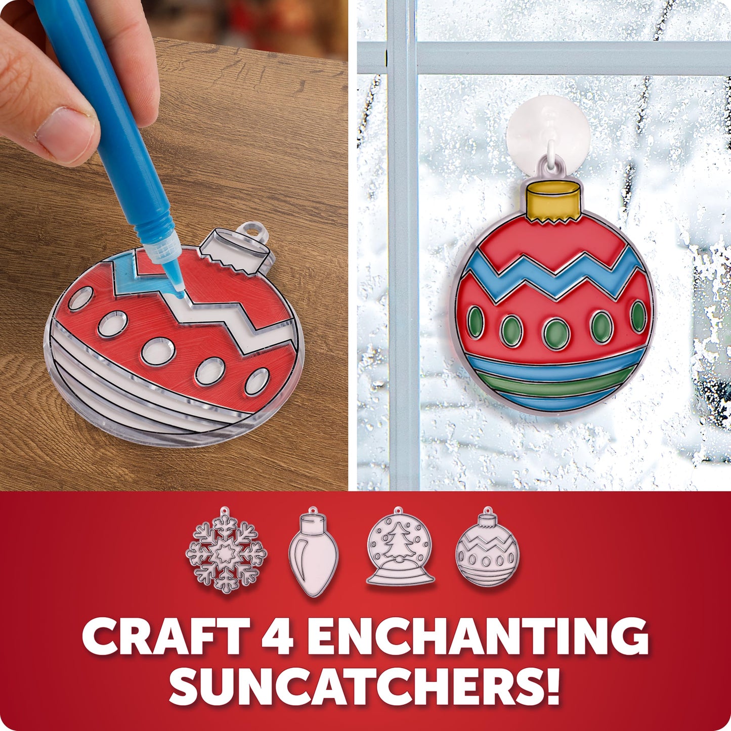 Santas Christmas Craft Kit for Kids - 15 Magical Christmas Crafts for Kids, Make Suncatchers, Paint Holiday Rocks, Make Magnets