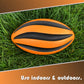 LMC Products Spiral Foam Football - Soft Kids Football - 9 Inch Each - mature-themed & Toddler - Small (Orange & Black)