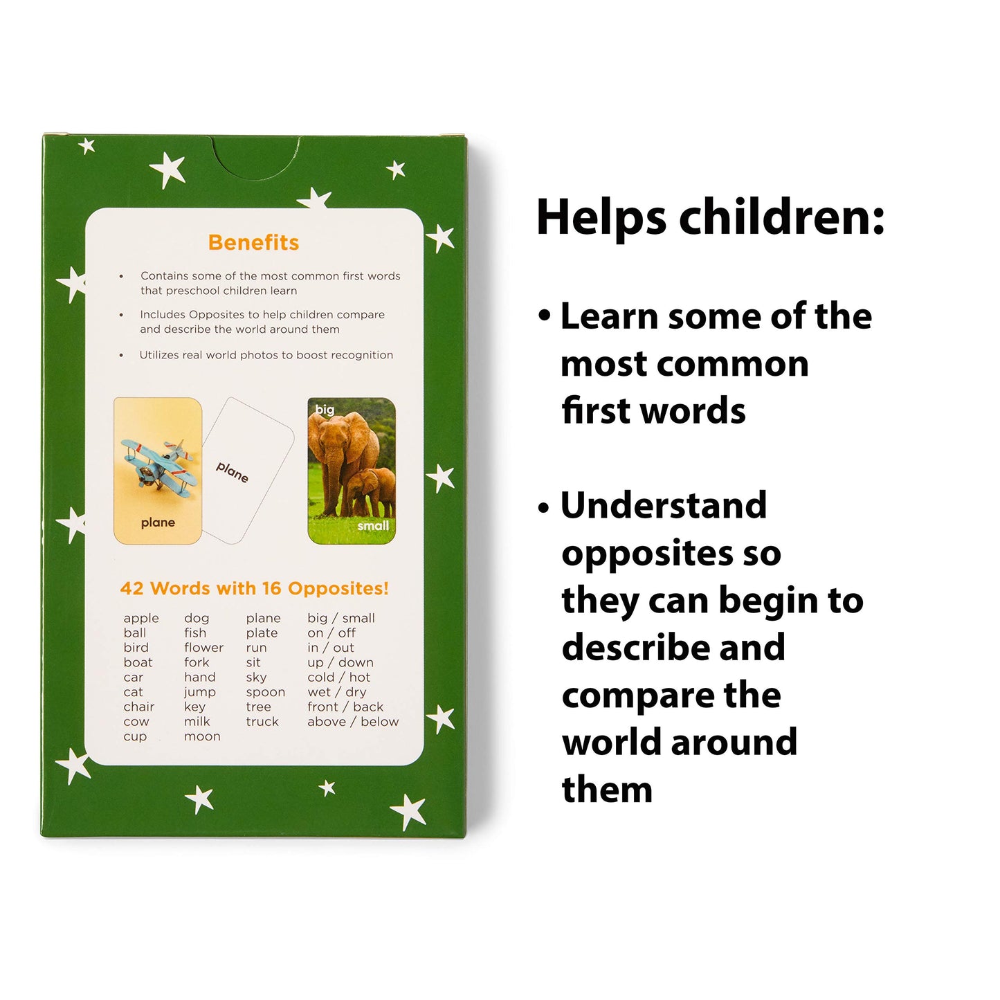 Think Tank Scholar First Words Flash Cards - Opposites Flashcards For Toddlers 2-4 And Kids Ages 4, 5, 6, 7, 8 Years Old - Real Pictures - Homeschool, Preschool, Elementary School, Classroom Learning