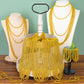 15PCS Mardi Gras Beads, Gold Bead Necklaces Accessories Stuff, 33 Mardi Gras St Patricks Day Necklace Costume, Festival Parade T