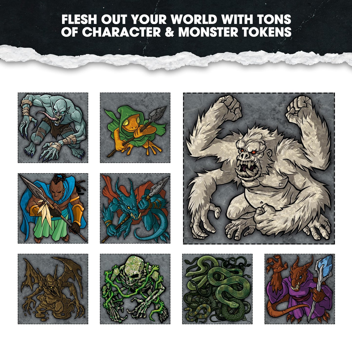 Dungeon Craft Fallen Kingdom Game, Hundreds Of Terrain Pieces, Cut Place Play, Build Interactive Maps, Double-Sided & Water-Resi