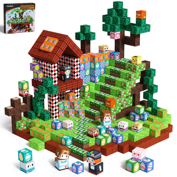 GobiDex 100PCS Magnetic Blocks Building Toys for 3+ Years Old Girls Boys, Game-Based Build MagWonder with Sensory Construction S