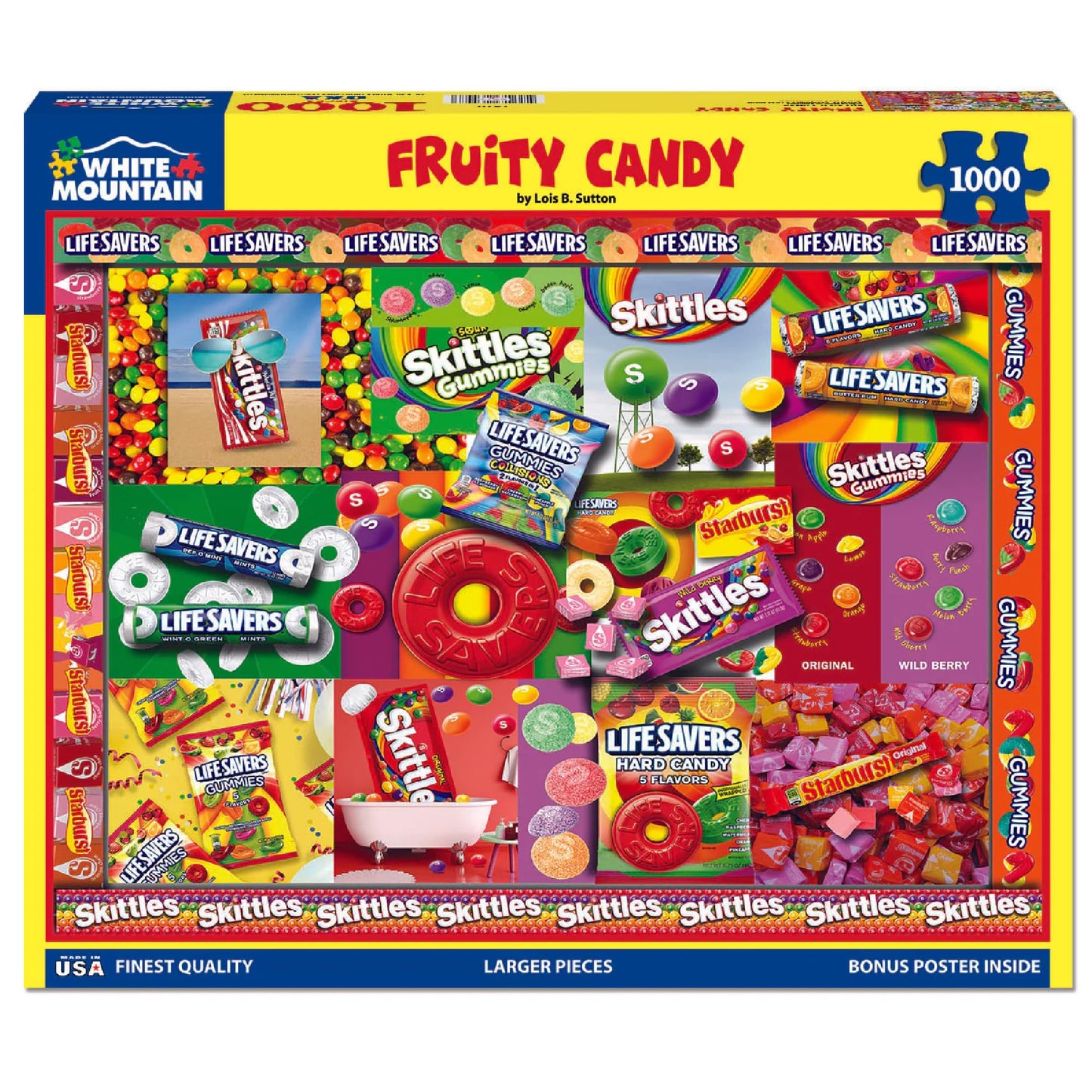 White Mountain Puzzles Fruity Candy 1000 Piece Jigsaw Puzzle Fun Food Puzzles For Family