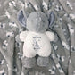 Baby Starters Little Me Plush Elephant Rattle with Welcome to The World Embroidery (White, 9 inch)