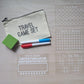 Travel Game Set For Kids - Reusable Dry Erase Games - Activity Bag - 4 Pack With Markers And Bag