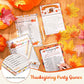 135 Pieces Thanksgiving Party Games Sets, 125 Funny Happy Holiday Party Games Paper Cards with 10 Editable Pencils Gifts for Tha