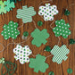 Arosche St Patricks Day Decorations Wooden Shamrocks Garland Green Shamrocks Lucky Irish Rustic Farmhouse Happy St. Patricks Da