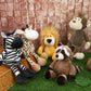 Elcoho 8 Pieces Safari Stuffed Animals Plush Jungle Animal Toys 9.8 Inch Zoo Stuffed Animals Set Cute Plush Toys For Animal Themed Parties Teacher Student Award