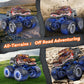 AUUGUU Remote Control Monster Truck, 2.4GHz All Terrain, Light Spray, 5.7" Crocodile, Plastic, RC-Truck-EY, Kids Toy 3+