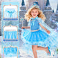 DUDUCOFU Princess Dress Up Clothes for Little Girls Toddlers, Princess Dress Up Shoes Set with Princess Cape Tutu Shoes Crown Wa