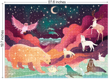 Elena Essex Puzzles For Adults 1000 Pieces - Mother Earth, Rainbow Kingdom, Roar Power (Winter Spirit)