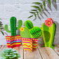 Gejoy 6 Pieces Cactus Party Decorations Cactus Honeycomb Table Centerpieces Paper Cutouts for Back to School Fiesta Cinco De May