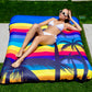 Jambo Pool Floats, Extra Large Fabric Pool Float, Comfortable Oversized Pool Floats For Adults, Heavy Duty Pool Air Mattress, Inflatable Lounge Raft, Tanning Pool Lounger, Tanning Chair, Pool Toys