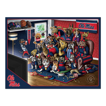 Youthefan Ncaa Mississippi Rebels Purebred Fans 500Pc Puzzle - A Real Nailbiter