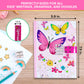 Decorably Glittery A5 Butterfly Diaries For Kids With Lock Code And Music, 80 Sheets Journal For Girls Ages 8-12, Little Girls D